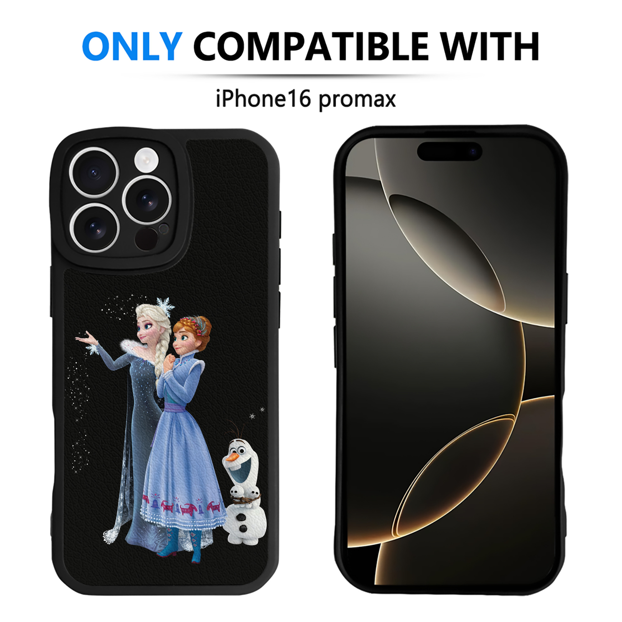（画像用） アナと雪の女王 アンナ エルサ Frozen Anna Elsa 【iPhone 16シリーズ対応】シリコンスマホケース（レザー調） 材質：シリコン